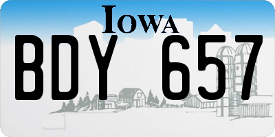 IA license plate BDY657