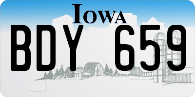IA license plate BDY659