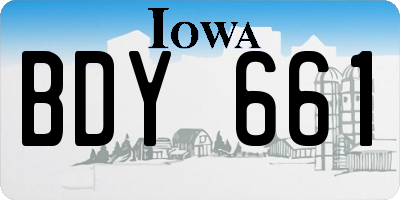 IA license plate BDY661