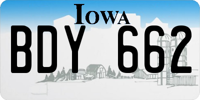 IA license plate BDY662
