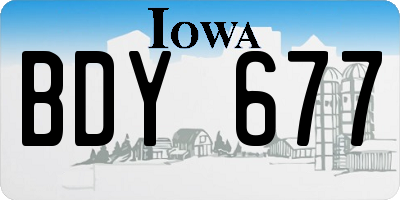 IA license plate BDY677
