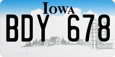 IA license plate BDY678