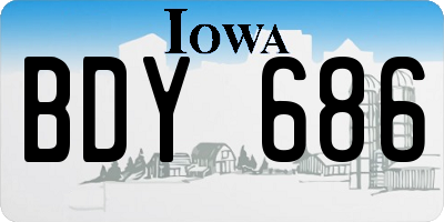 IA license plate BDY686