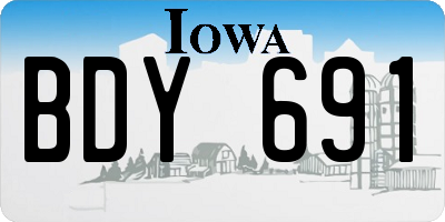 IA license plate BDY691