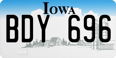 IA license plate BDY696