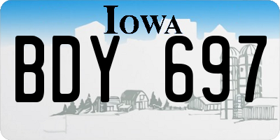 IA license plate BDY697