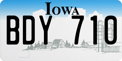 IA license plate BDY710