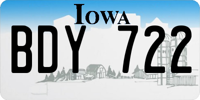 IA license plate BDY722