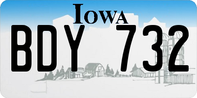 IA license plate BDY732