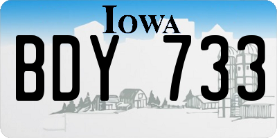 IA license plate BDY733
