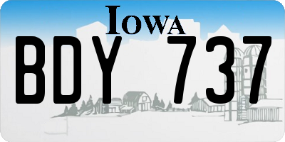 IA license plate BDY737