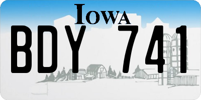 IA license plate BDY741