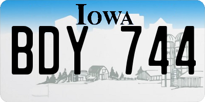 IA license plate BDY744