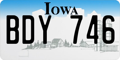 IA license plate BDY746
