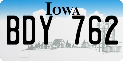 IA license plate BDY762