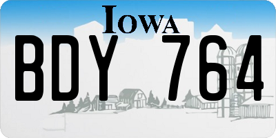 IA license plate BDY764