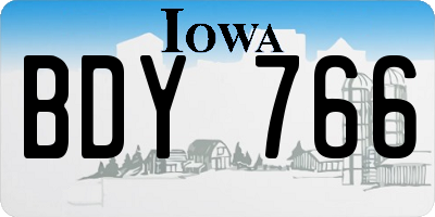IA license plate BDY766
