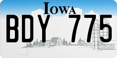 IA license plate BDY775