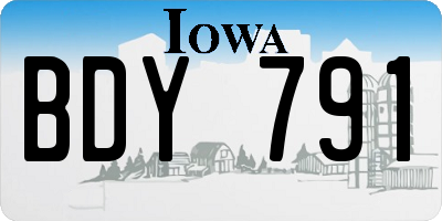 IA license plate BDY791