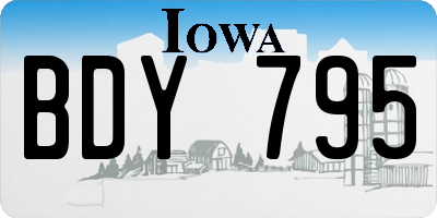 IA license plate BDY795