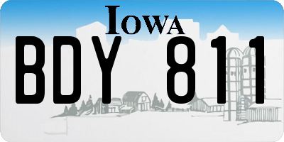 IA license plate BDY811