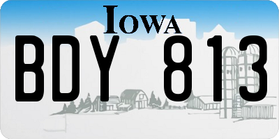 IA license plate BDY813