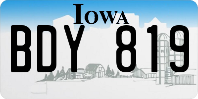 IA license plate BDY819
