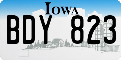 IA license plate BDY823