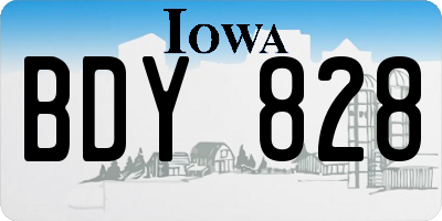 IA license plate BDY828