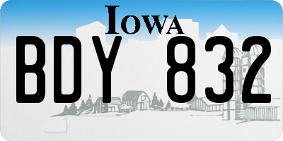 IA license plate BDY832