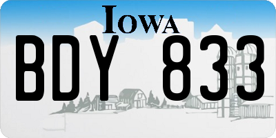 IA license plate BDY833