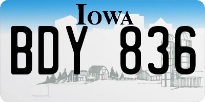 IA license plate BDY836