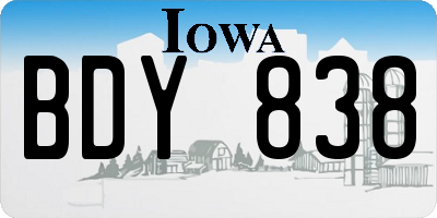 IA license plate BDY838