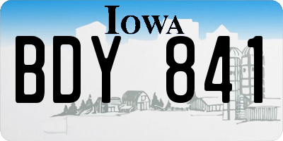 IA license plate BDY841
