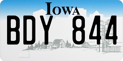 IA license plate BDY844