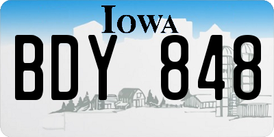 IA license plate BDY848
