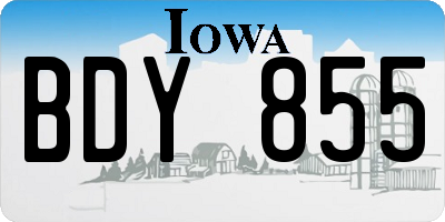 IA license plate BDY855