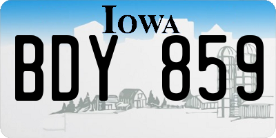 IA license plate BDY859