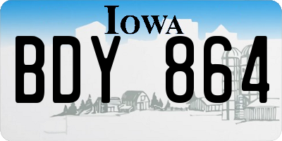 IA license plate BDY864