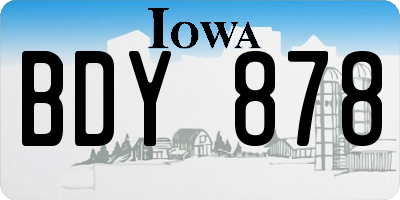 IA license plate BDY878