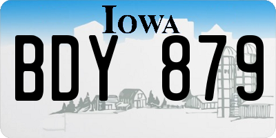 IA license plate BDY879