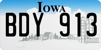 IA license plate BDY913