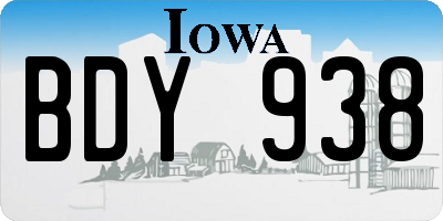 IA license plate BDY938