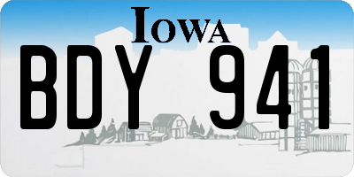 IA license plate BDY941