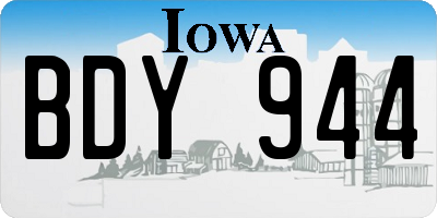 IA license plate BDY944