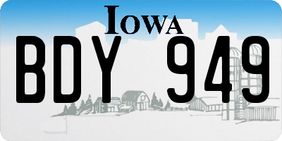 IA license plate BDY949