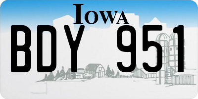 IA license plate BDY951