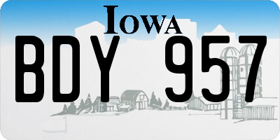 IA license plate BDY957