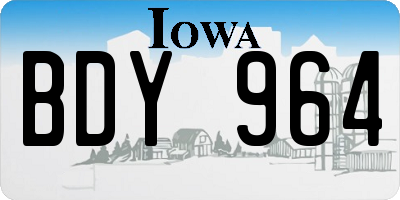IA license plate BDY964