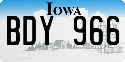 IA license plate BDY966